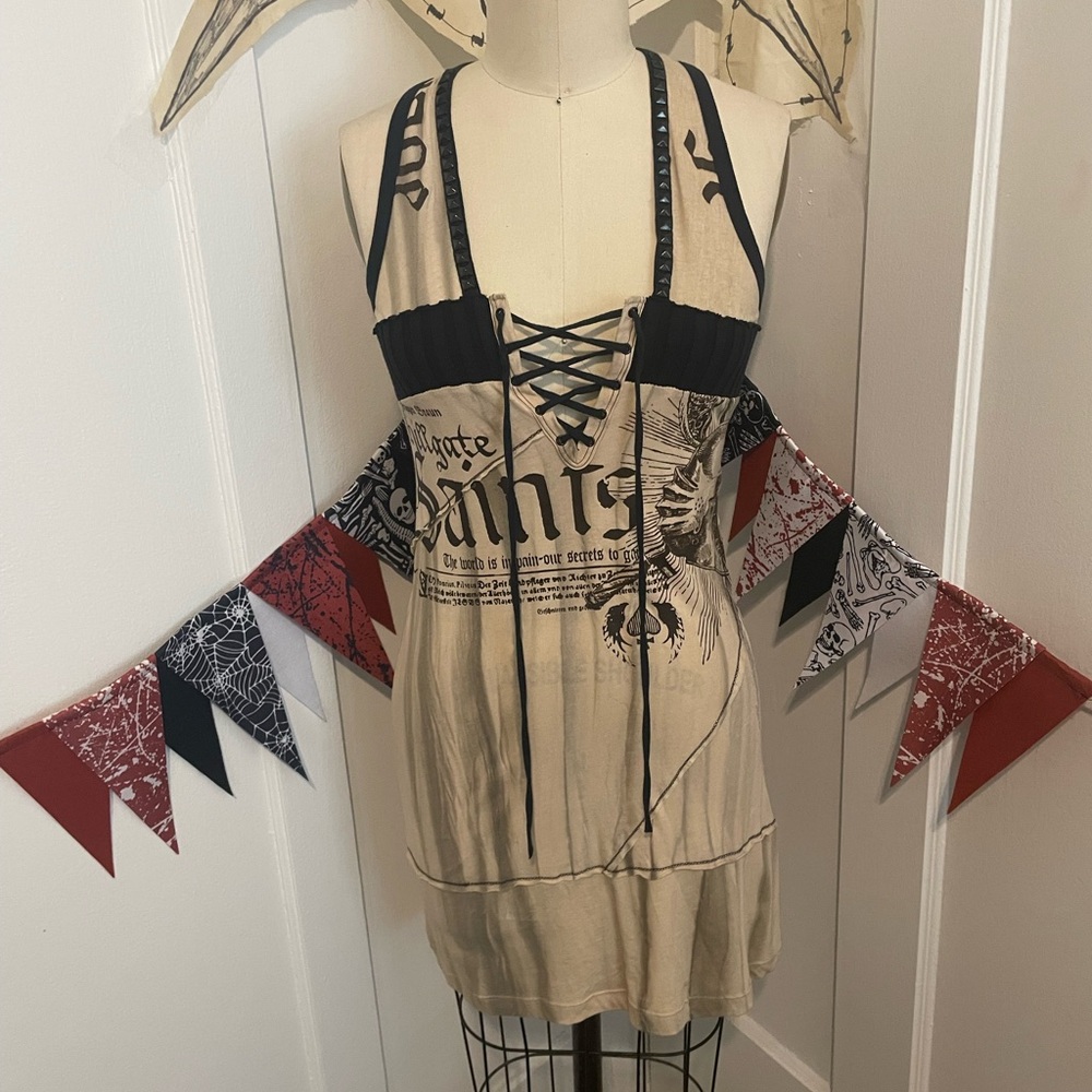 Salvage Cream and Black Rocker Dress